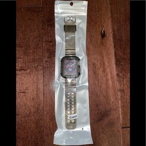 Plastic apple Iwatch band clear black size 42/44 mm